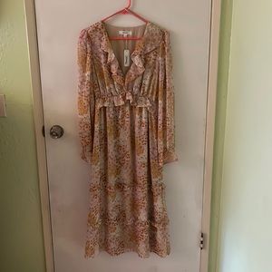NWT Taylor Jewel, Small- Orange & Pink Floral Dress